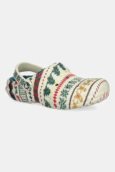 Papuče Crocs Classic Lined Fair Isle Clog