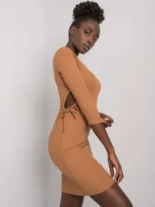 Dress-LK-SK-508687.17P-light brown