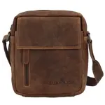 Pánska kožená crossbody taška hnedá - Greenwood Hovard