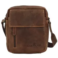Pánska kožená crossbody taška hnedá - Greenwood Hovard