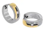 Boccia Titanium Titánové náušnice s diamantom 05045-04