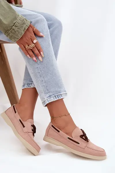 Boto Dámske mokasíny s šnúrkami Svetloružové Calivra