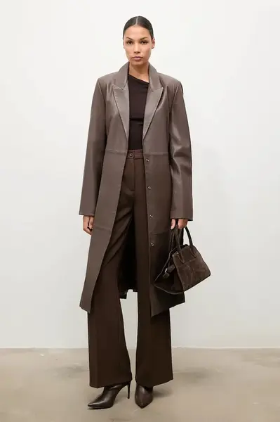 Kožený kabát Answear.LAB