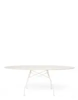 Venkovní stůl GLOSSY OVAL, více variant - Kartell Barva: Bílá/bílá