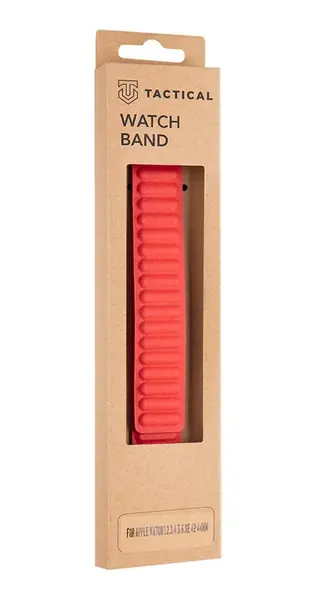 Kožený řemínek Tactical 740 Loop pro Apple Watch 42mm/44mm, red