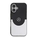 Zadní kryt Mercedes PC/TPU Double Layer MagSafe pro Apple iPhone 16, black/silver