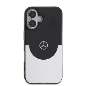 Zadní kryt Mercedes PC/TPU Double Layer MagSafe pro Apple iPhone 16, black/silver