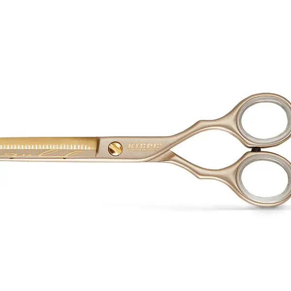 Efilační nůžky Kiepe Luxury Premium Gold 5,5" zlaté, 38 zubů (2471/5.5) + dárek zdarma