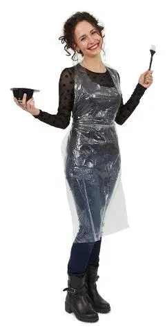 Jednorázová zástěra Sibel - čirá, 50 ks (4410151) + dárek zdarma