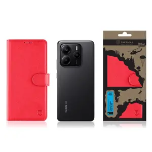 Flipové pouzdro Tactical Field Notes pro Xiaomi Redmi Note 14 5G, červená