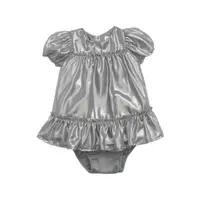 GAP SATIN Dievčenské šaty, strieborná, veľkosť