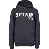 Puma Slavia Prague Graphic Hoody Jr DGRY Chlapčenská mikina, tmavo sivá, veľkosť
