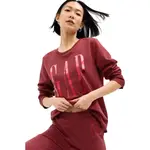 GAP CREWNECK LOGO Dámska mikina, vínová, veľkosť
