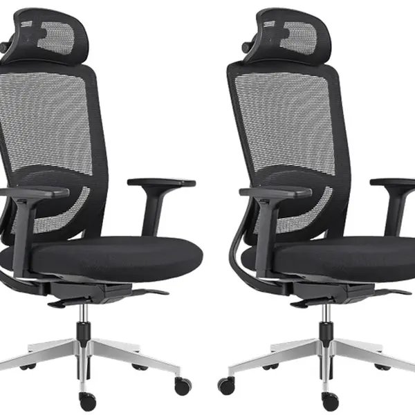 MERCURY 2PACK Ergonomická kancelářská židle ARTEA černá (2 ks)