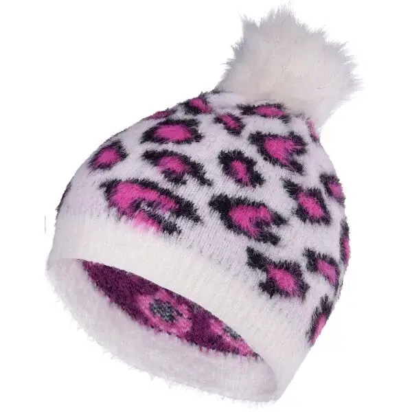 Lewro BIRDIE Dievčenská pletená čiapka, biela, veľkosť 8-11Y