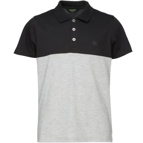 Lewro DUSTY Chlapčenské tričko s golierom, čierna, veľkosť 164-170