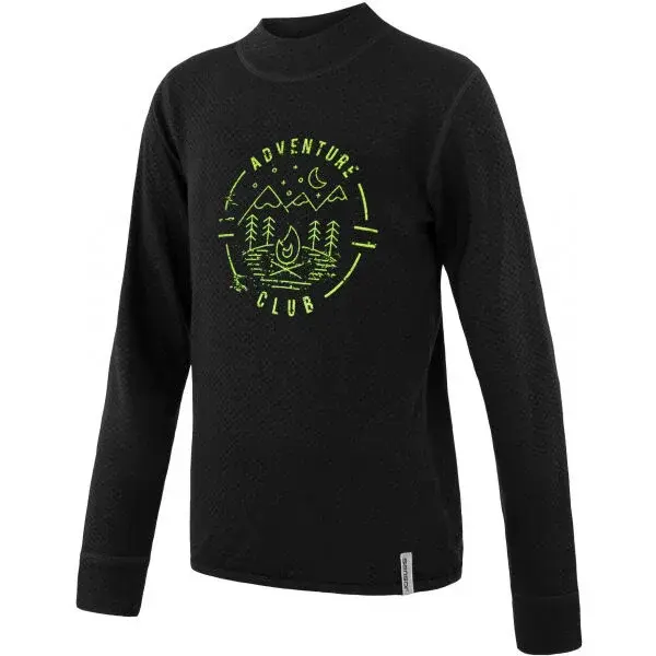 Sensor MERINO DF CLUB Detské termo tričko, čierna, veľkosť