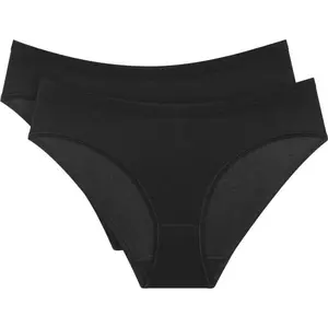 TRIUMPH SENSE OF COTTON TAI 2P Dámske nohavičky, čierna, veľkosť