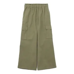 GAP WOV WIDE LEG Dievčenské nohavice, khaki, veľkosť