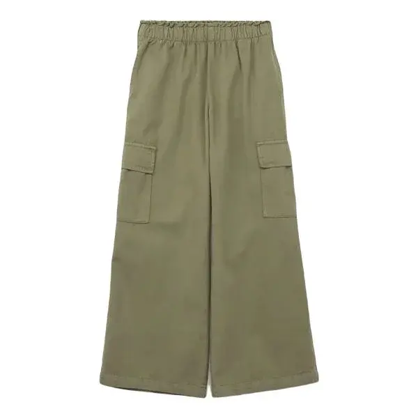 GAP WOV WIDE LEG Dievčenské nohavice, khaki, veľkosť