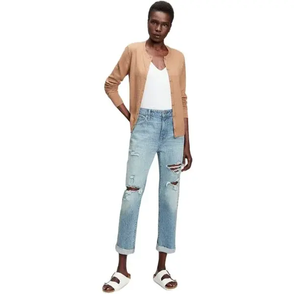 GAP V-KI CREW Dámsky sveter, béžová, veľkosť