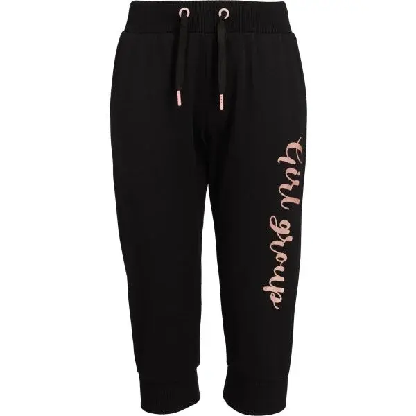 Lewro UTA Dievčenské 3/4 tepláky, čierna, veľkosť 128-134