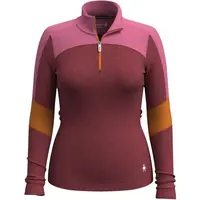 Smartwool CLASSIC THERMAL MERINO BL 1/4 ZIP Dámske termo tričko, vínová, veľkosť