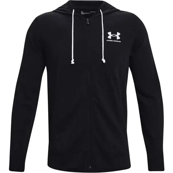 Under Armour RIVAL TERRY LC FZ Pánska mikina, čierna, veľkosť