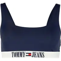 Tommy Hilfiger TJ ARCHIVE-BRALETTE Dámsky vrchný diel plaviek, tmavo modrá, veľkosť
