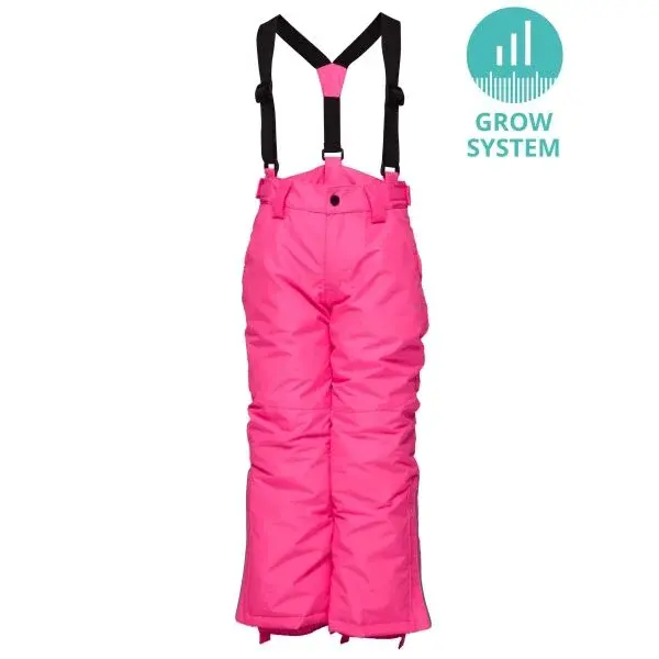 LOAP CUBOR GROW SYSTEM Rostoucí dětské lyžařské kalhoty, růžová, velikost 158-164