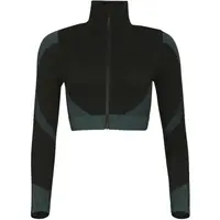 PROGRESS GEMA CROP LS SML Dámská sportovní mikina, černá, velikost