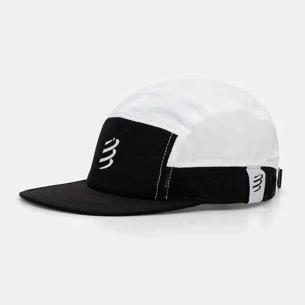 Kšiltovka Compressport 5 Panel Light černá barva, s potiskem, XHWU736