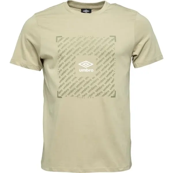 Umbro FTBL BOX GRAPHIC TEE Pánské triko, béžová, velikost