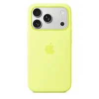 Originální kryt Silicone Case with MagSafe pro Apple iPhone 17 Pro, neon yellow