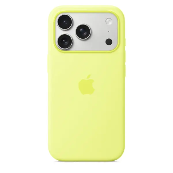 Originální kryt Silicone Case with MagSafe pro Apple iPhone 17 Pro, neon yellow