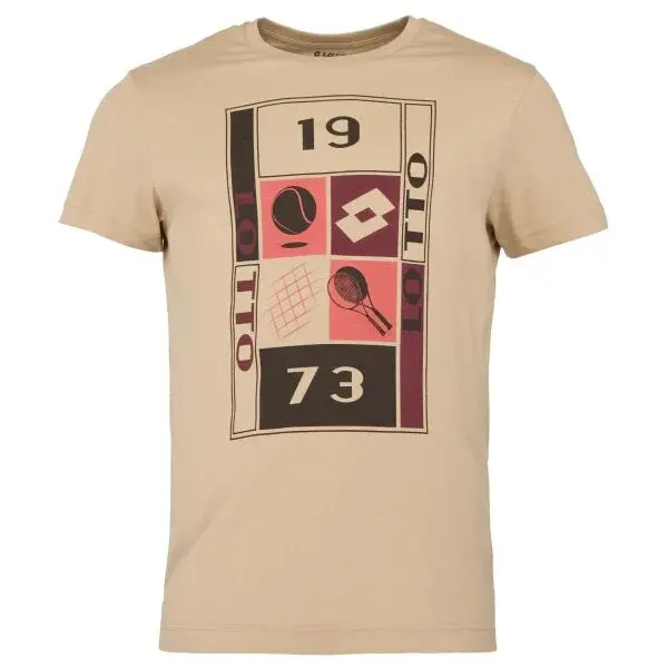 Lotto SUPRA VII TEE Pánské tričko, béžová, velikost XXXL