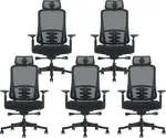 MERCURY 5PACK Ergonomická kancelářská židle LUCIA černá (5 ks)