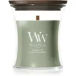 Woodwick Verdant Fig vonná svíčka s dřevěným knotem 85 g
