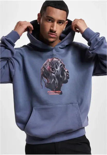 Flying High Heavy Oversize mikina s kapucí vintageblue