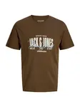 Jack & Jones Junior Tričko 'JJAERO'  svetlomodrá / hnedá / biela