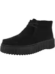 CLARKS Šnurovacie členkové čižmy 'Torhill Moss'  čierna