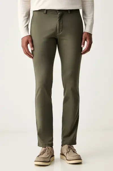 BOSS Orange  chino kalhoty pánské bavlněné s elastanem Chino-Slim-2
