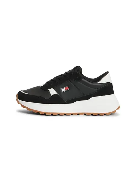 Tommy Jeans Nízke tenisky  červená / čierna / čierny denim / biela