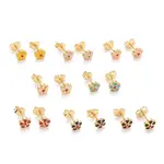 304 Stainless Steel Enamel with Glitter Stud Earrings