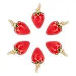 6Pcs Brass Enamel Charms