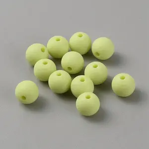 Acrylic Frosted Round Beads