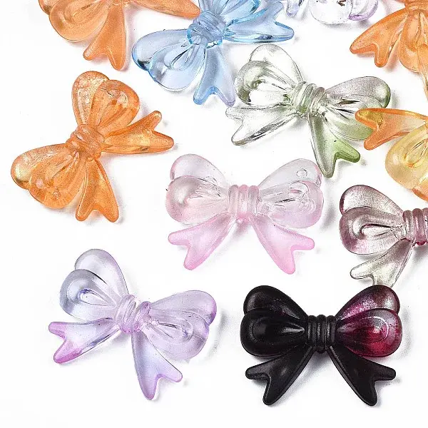 Two Tone Transparent Acrylic Beads