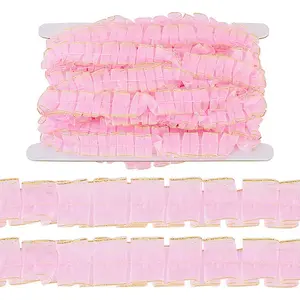 10M Double Layer Polyester Lace Ribbon