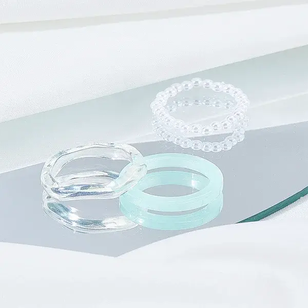 1 Set Acrylic Finger Rings for Women