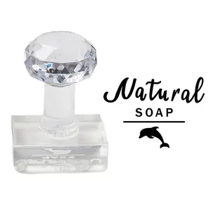 Clear Acrylic Soap Stamps with Handle
